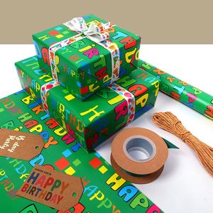 Nouveau papier d'emballage cadeau jetable 50x70cm, revêtement en silicone, matériau vierge, 6 pièces pour enfants - Product Image 6