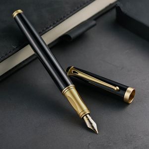 Stylo plume en métal coloré avec logo laser personnalisé, écriture fluide, fournitures de bureau et scolaires, cadeau promotionnel, fabrication en usine - Product Image 1