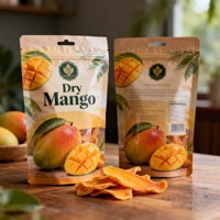 Op maat bedrukte staande pouch voor gedroogde mango's, veilige snackverpakking voor suiker en chips