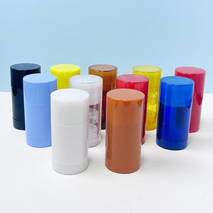 Tubos cilíndricos de plástico multicolor para desodorante en barra con tapa de rosca para cuidado personal - Product Image 1
