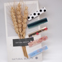 Micro-barrettes en acétate acrylique pour petites filles, accessoires pour cheveux pour enfants, pinces, adorable barre, 40 pièces