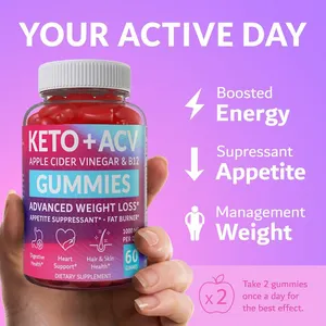 Kilo kaybı ürünleri için KETO ACV sakızlı şeker sağlık takviyesi zayıflama elma şırası sirke gummies