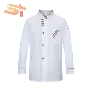 Uniforme de Trabajo SIKE para <span class=keywords><strong>Chef</strong></span>, Manga Larga, para Verano, Otoño e Invierno, para Restaurante, Cafetería, Absorbe la Humedad y el Sudor - Product Image 3