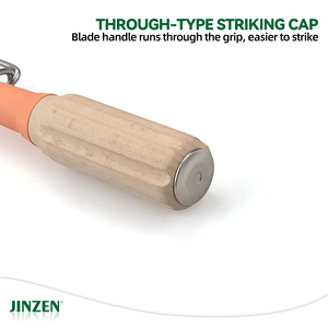 JINZEN Jinzhen marteau à chaîne avec manche en bois, <span class=keywords><strong>ciseau</strong></span> à lame magnétique puissante, manche en bois pour frapper les chaînes en fer anti-perte - Product Image 2