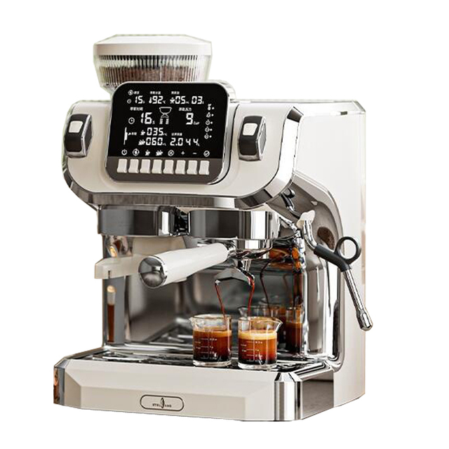 Household Automatic Commercial 3 in 1 Large Screen Espresso Coffee Maker Machine With Double Boiler