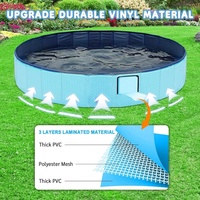 Piscine pliable de haute qualité pour animaux de compagnie, baignoire pour animaux de compagnie, piscine pour animaux de compagnie en PVC, piscine pour enfants, 80*30cm