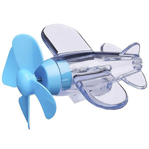 Transparent Airplane <b>Car</b> Fan 4 Inches Plastic Wind Powered Decorative <b>Ornament</b> - Product Image 1