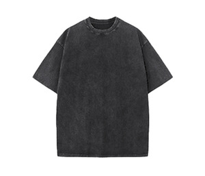 MT2692 Fabricant de vêtements de Guangzhou, T-shirts surdimensionnés pour hommes, 100% coton, 300 g/m², lavage à l'acide, personnalisables - Product Image 3