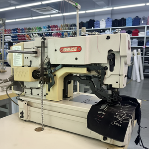 Machine à coudre à point de chaînette à grande vitesse BRUCE T781DK d'occasion, plateforme plate, pour chemises, polos, tricots, usine - Product Image 2