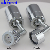 Adaptateur de robinet, buse pivotante à 720 degrés, pour femme, eau chromée pure