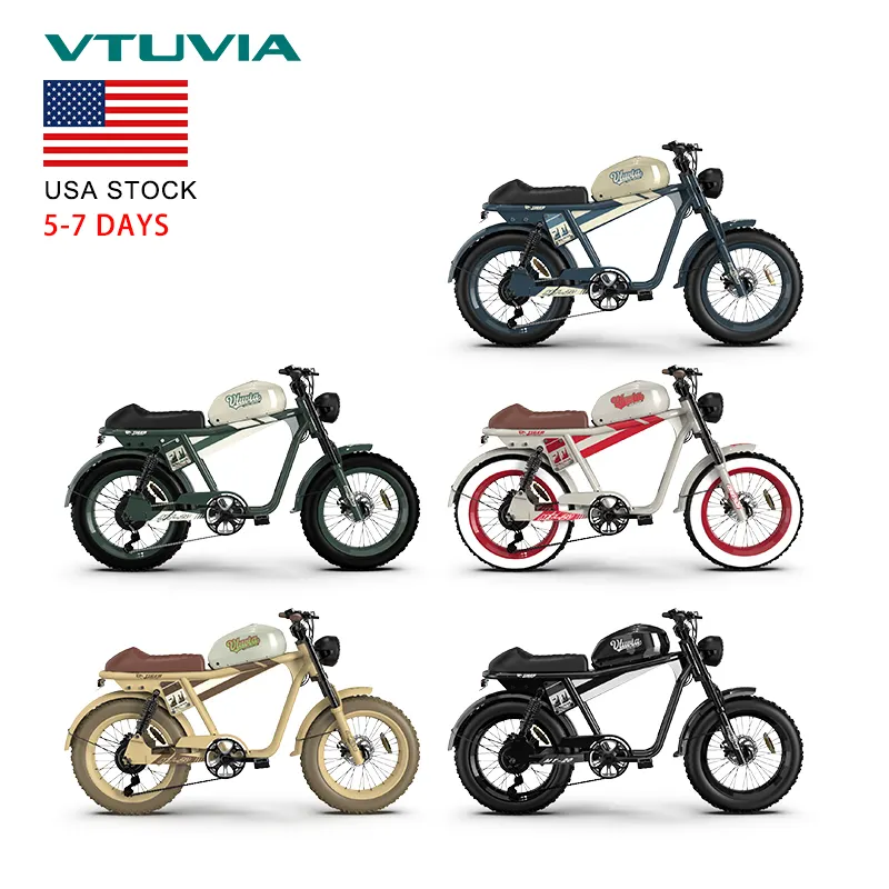 USA Warehouse Stuck 500w 750 w48vモーターファットタイヤフルサスペンション電動マウンテンダートバイクシティ自転車電動バイク