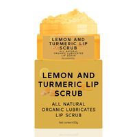 Gommage Lèvres Citron Curcuma, Marque Personnalisée, Vegan, Exfoliant, Hydratant Peaux Foncées, Gommage Lèvres en Gros