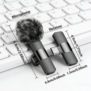 Ensemble de 2 mini-microphones sans fil professionnels de haute qualité pour une enregistrement audio clair et net - Product Image 6