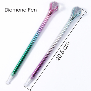 Bolígrafo de Gel de Diseño de Moda Foska con Diamantes Grandes, Bolígrafo de Oficina Colorido de 0.7 mm con Bolígrafo de Cristal y Punta de Bola de Plástico - Product Image 2