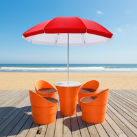 Ensemble de tables et chaises de jardin pliables, modernes, en plastique PP durable, légères, imperméables, pour hôtel, restaurant, cour TC-21