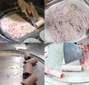 Machine à glace roulée populaire pour la restauration rapide, machine commerciale à glace frite, machine à glace roulée thaïlandaise à faible bruit - Product Image 5