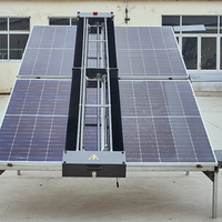 Machine de nettoyage photovoltaïque murale entièrement automatique à double usage, suspendue, pour panneaux, nettoyage humide/sec, portable et télécommandée