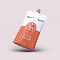 Sachet d'emballage personnalisé avec bec verseur pour sauce, ketchup, sauce tomate, sauce chili, sachet debout avec bec verseur