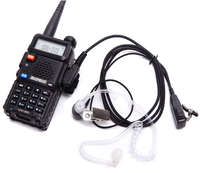 K Plug earphone Ptt 2 cara, Radio Baofeng Air tabung akustik untuk Baofeng UV5R UV82 888S