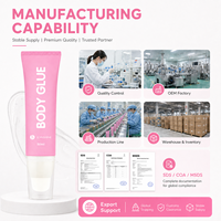 Colle corporelle végane et sans cruauté à base d'eau, marque privée, fixation forte pour vêtements et tenues de scène (OEM)