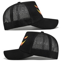 Gorra de béisbol de malla con logo personalizado de Halloween, transpirable, de 5 paneles, con visera rígida, para deportes al aire libre, protección solar, venta al por mayor
