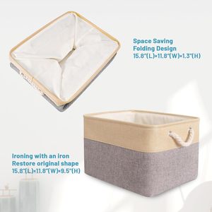 Cesta de Almacenamiento Plegable de Tela Moderna para el Hogar, Venta al por Mayor Directa de Fábrica, para Ropa, Herramientas, Jeans, Rectangular - Product Image 3