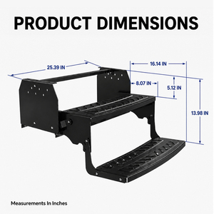Marchepieds pliants manuels HOMFUL à 2 marches <span class=keywords><strong>pour</strong></span> <span class=keywords><strong>camping</strong></span>-<span class=keywords><strong>car</strong></span>, en acier au carbone avec revêtement en poudre, antidérapants, <span class=keywords><strong>pour</strong></span> <span class=keywords><strong>camping</strong></span>-<span class=keywords><strong>car</strong></span>, caravane, remorque de voyage - Product Image 5