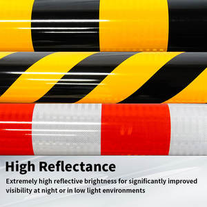 Haute visibilité croix sergé nid d'abeille motif réfléchissant vinyle autocollant ingénierie qualité EGP camion marquage routier verre d'avertissement - Product Image 3