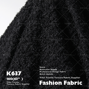 Nuevo estilo, tela Jacquard con textura <span class=keywords><strong>de</strong></span> pelo desordenado 3D multicolor avanzado para decoración <span class=keywords><strong>de</strong></span> ropa, bolsos, suéteres, vestido <span class=keywords><strong>de</strong></span> noche - Product Image 2