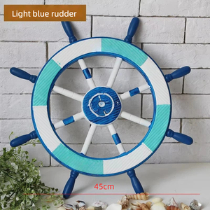 Decoración del hogar náutico HYA06 ganchos barco <span class=keywords><strong>timón</strong></span> pared <span class=keywords><strong>timón</strong></span> de madera - Product Image 3
