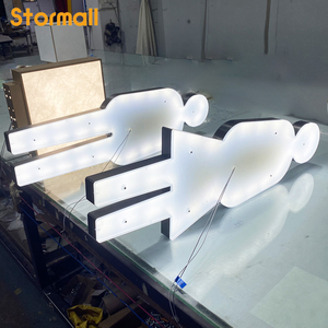 Enseigne rétroéclairée personnalisée en acrylique et métal, lettres de logo 3D rétroéclairées pour extérieur, signalétique lumineuse à LED pour Tolit - Product Image 1