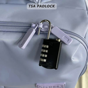 Valise de Luxe Légère en Nylon à Double Fermeture Éclair, Bagage de Voyage <span class=keywords><strong>Trolley</strong></span> Imperméable en Tissu à 4 Roulettes Pivotantes, Sac Décontracté pour Femme - Product Image 3