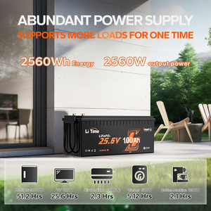แบตเตอรี่ลิเธียม Ready LiTime 24V 100Ah 200Ah 280Ah 560Ah 5Kwh สำหรับรถพ่วงฉุกเฉิน มอเตอร์ลากจูง 24V100-100-BASIC-BT- - Product Image 1