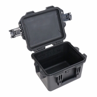Boîte à outils de haute qualité en noir profond avec poignée en caoutchouc moulé, étui de rangement