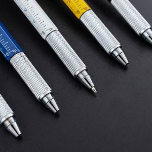 Stylo multifonction 6-en-1 avec niveau, règle, stylet, tournevis et stylo à bille - Cadeau promotionnel idéal - Product Image 2