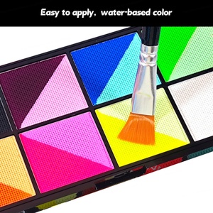 Water Based Body Face <b>Paint</b> <b>Set</b> Colorful Non Toxic Cosplay Party Halloween Makeup Palette for Children Kids Face <b>Paint</b> Kit - Product Image 3