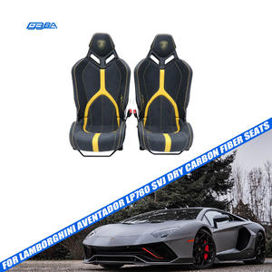 Asientos de Fibra de Carbono Seca de Dos Colores, de Alta Calidad, Personalizables y Ajustables Manualmente para Lamborghini LP780 - Product Image 1