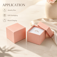 Boîte rigide écologique carrée personnalisable avec logo privé, finition mate douce au toucher, emballage pour bijoux, fabriqué en Chine, personnalisable