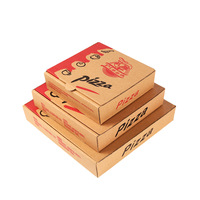 Boîte à pizza personnalisable avec diverses spécifications et matériaux Boîte à pizza en papier kraft 8 pouces 10 pouces 12 pouces
