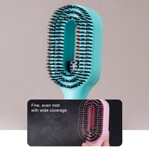 <span class=keywords><strong>Brosse</strong></span> à <span class=keywords><strong>cheveux</strong></span> 2-en-1 avec pulvérisateur d'eau, <span class=keywords><strong>brosse</strong></span> à poils de sanglier et nylon <span class=keywords><strong>pour</strong></span> une hydratation fine et une chevelure lisse sans frisottis - Product Image 3