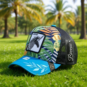 Cappello Trucker Bonnie a 6 Pannelli, Regolabile, in Rete, con Ricamo, Casual, Unisex, per Adulti, Primavera-Estate - Product Image 2