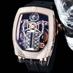 Reloj de Lujo para Hombre de Alta Gama con Esfera de Moissanita, Diseño Inspirado en Autos Deportivos de Primera Calidad y Estilo Ejecutivo con Incrustaciones de Diamantes - Product Image 3