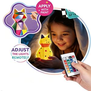 AiJH Lámpara Nocturna de Gato Pintada a Mano, Nuevos Productos, Kit de <span class=keywords><strong>Pintura</strong></span>, Manualidades, Lámparas Nocturnas de Caballo Dibujadas a Mano - Product Image 2