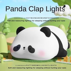 Lampada Notturna in Silicone a Forma <span class=keywords><strong>di</strong></span> Panda per Cameretta Bambini, Luce da Comodino e Tavolo, Regalo <span class=keywords><strong>di</strong></span> Compleanno - Product Image 4