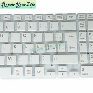 Nouveau clavier d'ordinateur portable blanc LA SP pour <span class=keywords><strong>Toshiba</strong></span> Satellite L50-B <span class=keywords><strong>L50D</strong></span>-B P55W-B S50-B P55W-B5224 P55W-B5318 L50-C AEBLYL00120 - Product Image 2