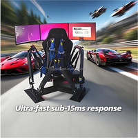 6Dof Car Racing Complete 6Dof Motion Simulador de carreras virtual Sim Racing Cabina plegable con tres pantallas