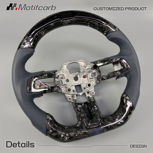 Volante LED de fibra de carbono forjado en plata personalizado para Ford Mustang S302 S550 GT GT350R GT500 Shelby Coupe 2015-2023 Upgrade - Product Image 3