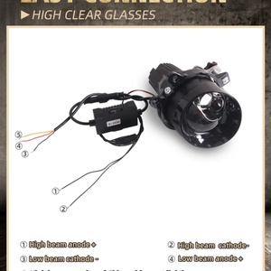 ไฟหน้า LED สำหรับขับขี่สำหรับโตโยต้า- โคมไฟกันน้ำ IP 67 ไฟตัดหมอกไฟต่ำสูงสำหรับรถจักรยานยนต์รถยนต์ 53W 5500K - Product Image 6