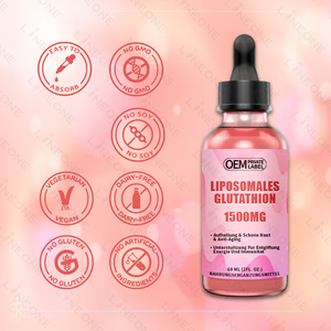 Oem liposomal <span class=keywords><strong>Glutathione</strong></span> 1500mg chất lỏng uống cồn giảm tập trung chất chống oxy hóa cho người lớn não gan cai nghiện trẻ sơ sinh - Product Image 2