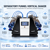 Agitateur à entonnoir séparateur Cenlee 8 positions, à évacuation automatique, haute efficacité, pour extraction verticale de liquides en laboratoire